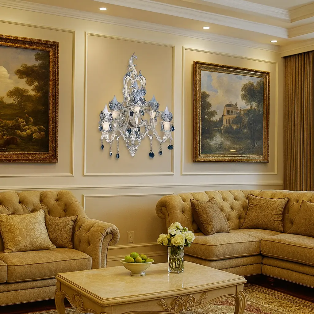 دیوارکوب-آرامیس-بزرگ-سه-شعله-کرم-کروم-3-شعله